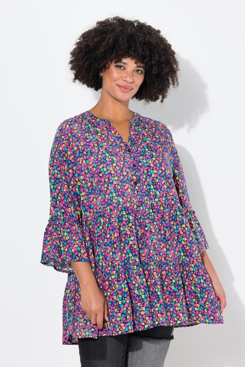 Produktbild Angel of Style Tunikabluse, Alloverdruck, Tunika-Ausschnitt, 3/4-Ärmel (44)