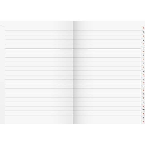 König & Ebhardt, Heft + Block, Kladde A5 liniert 96 Blatt Register A-Z Spezialpappe blau (A5, Liniert)