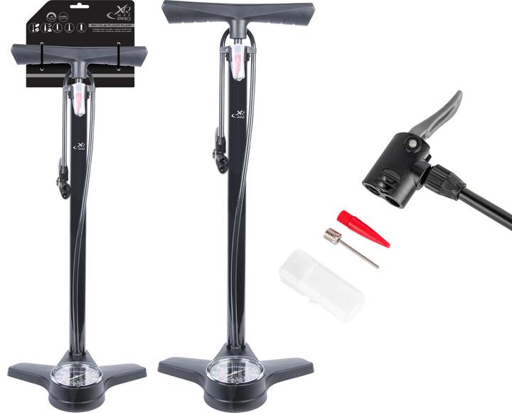 Actual product image XQ Max Bicycle pump with pressure indicator
