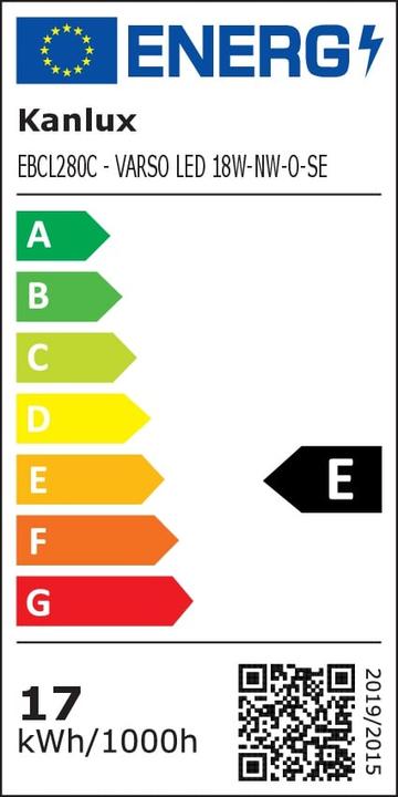 Energy Label Kanlux Varso (1700 lm)