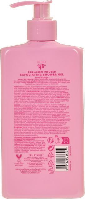 Immagine prodotto Yes Studio Gel doccia esfoliante - Burro di karitè, rosa e mandorle dolci