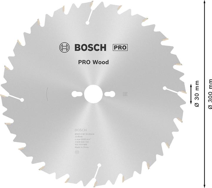 Produktbild Bosch Professional Zubehör PRO Wood Kreissägeblatt, 300 x 2.8 x 30 mm