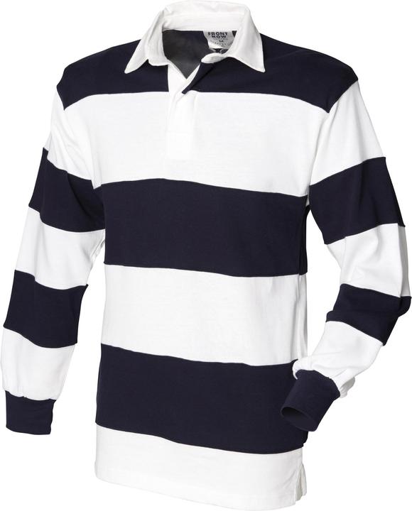 Immagine prodotto Front Row Polo da rugby a maniche lunghe a righe (L)