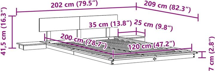 Image du produit vidaXL Bettgestell (120 x 200 cm)