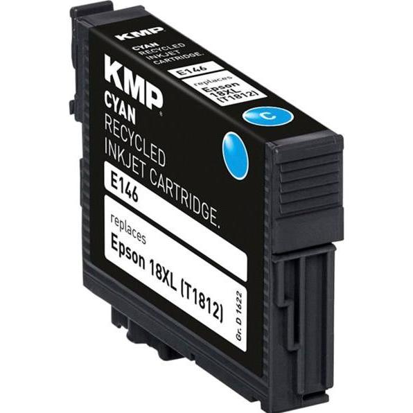 Thumbnail - KMP, Druckerpatrone, E146 Tintenpatrone kompatibel mit Epson T1812 (C)
