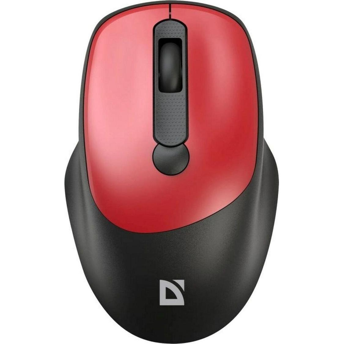 Defender Mysz Feam Mm-296 Rf Silent Czerwona (Senza fili), Mouse, Rosso, Nero