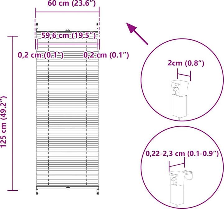 Produktbild vidaXL Rollos (60 x 125 cm)