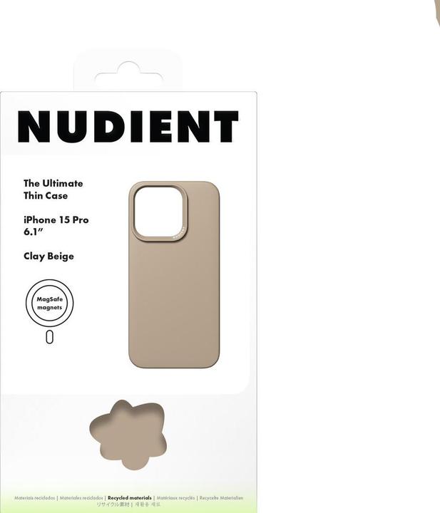 Produktbild Nudient Back Cover Thin Case MagSafe iPhone 15 Plus Clay Beige (Apple iPhone 15 Plus)