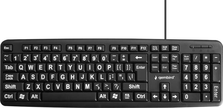 Actual product image Gembird KB-US-103 Keyboard USB QWERTY US English (US, Cable)