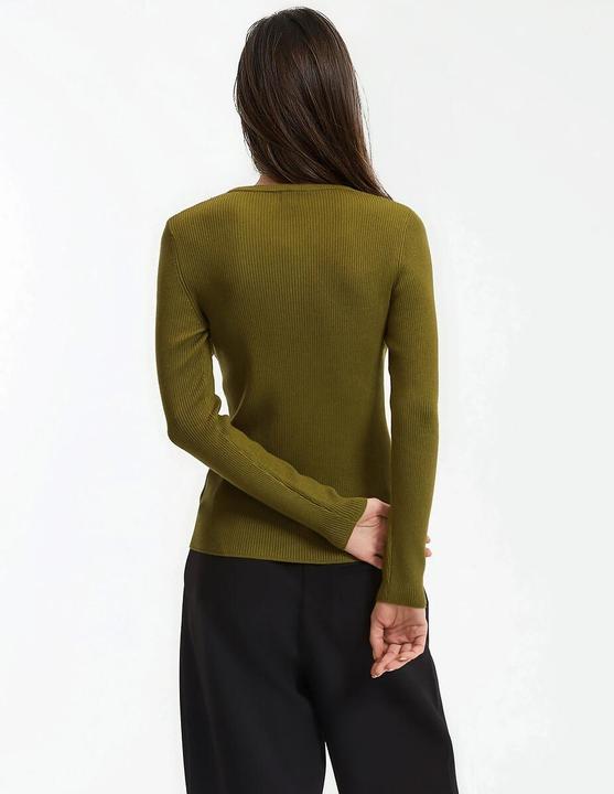 Produktbild La Redoute Collections Feinstrickpullunder mit rundem Ausschnitt (L)