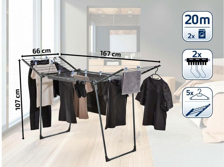Actual product image Leifheit Standtrockner Pegasus 200 Solid (20 m)