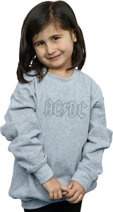 Produktbild AC/DC Black Outline Logo Sweatshirt Mädchen (140, 146)