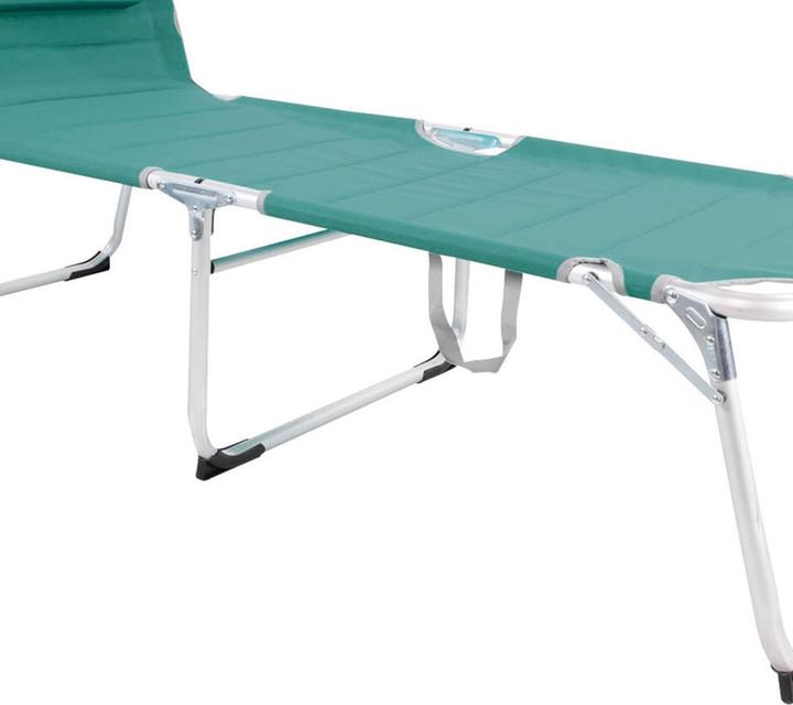 Produktbild Mojawo XXL Aluminium Gartenliege Sonnenliege Liege Kissen L200xB70cm (200 cm)
