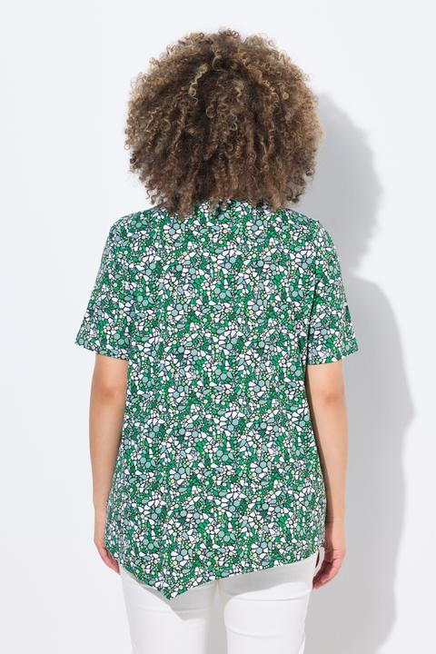 Produktbild Ulla Popken T-Shirt, Zipfelsaum, A-Linie, Biesen, Rundhals, Halbarm (56)