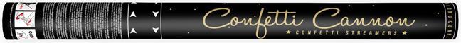 Actual product image Partydeco Confetti Cannon - 60cm - Metallic - Streamers - Gold (1 Piece)