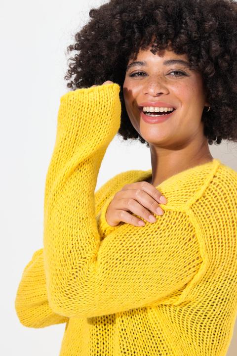 Produktbild Angel of Style Pullover, oversized, Ballonärmel, V-Ausschnitt. (50)