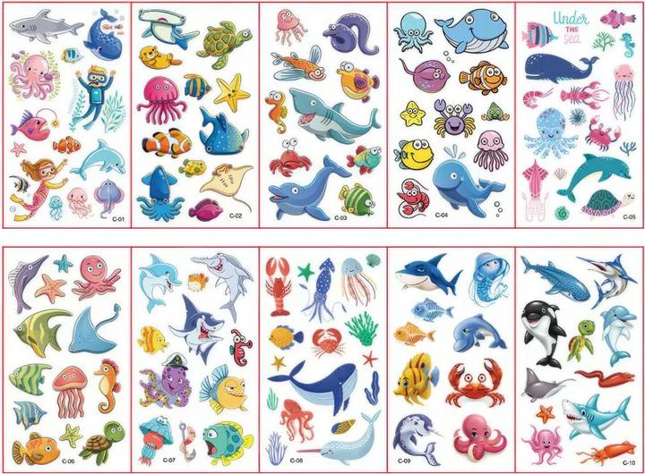 Nibib Meerestiere OceanTattoos Kinder