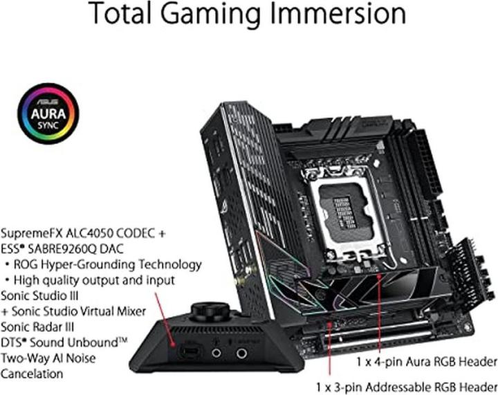 Actual product image ASUS ROG STRIX Z790-I GAMING WIFI (LGA 1700, Intel Z790, Mini-ITX)