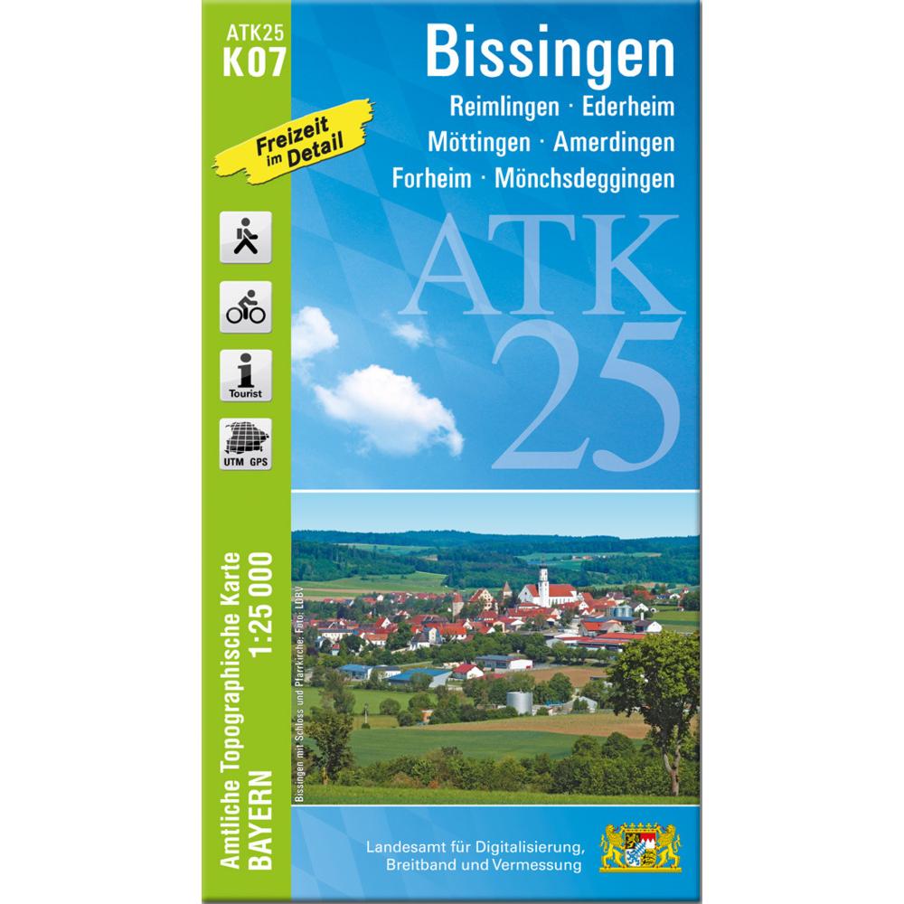 ATK25-K07 Bissingen (Amtl.Topogr.Kte, Landkarte