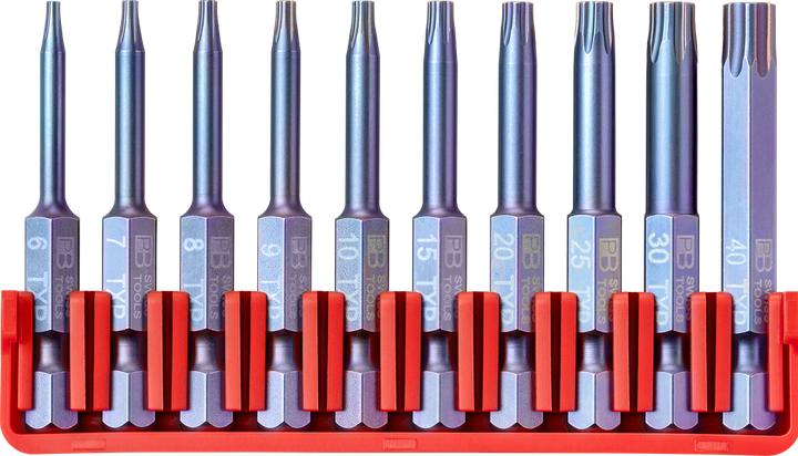 Actual product image PB Swiss Tools Jeu d'embouts PB E6.716 CN BitBlock avec 10 embouts TXP6-40 (T 30, TXP6-40, TX 6, T 15, T 20, T 10, TX 7, TX 9, TX 8, T 25)