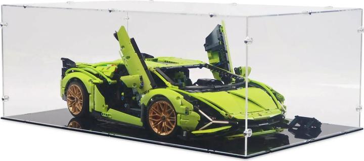 Immagine prodotto iDisplayit Display acrilico XL per LEGO® 42083 Bugatti Chiron (con base nera)