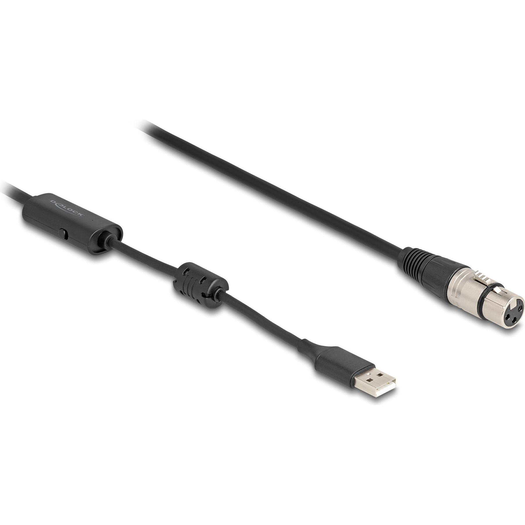 Thumbnail - Delock XLR – USB Typ A (3 m, XLR), Audio Kabel