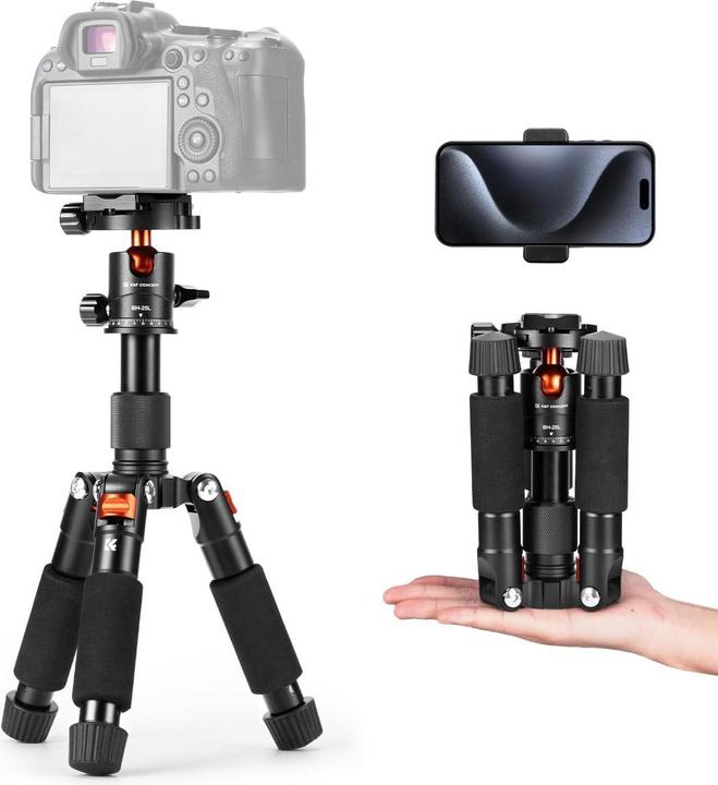 K&F Concept S225A0+BH-25L Desktop Mini Tripod for Camera (Metal)