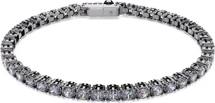 Produktbild Swarovski Matrix Tennis Armband Rundschliff Grau (17.50 cm, Swarovski Metall)