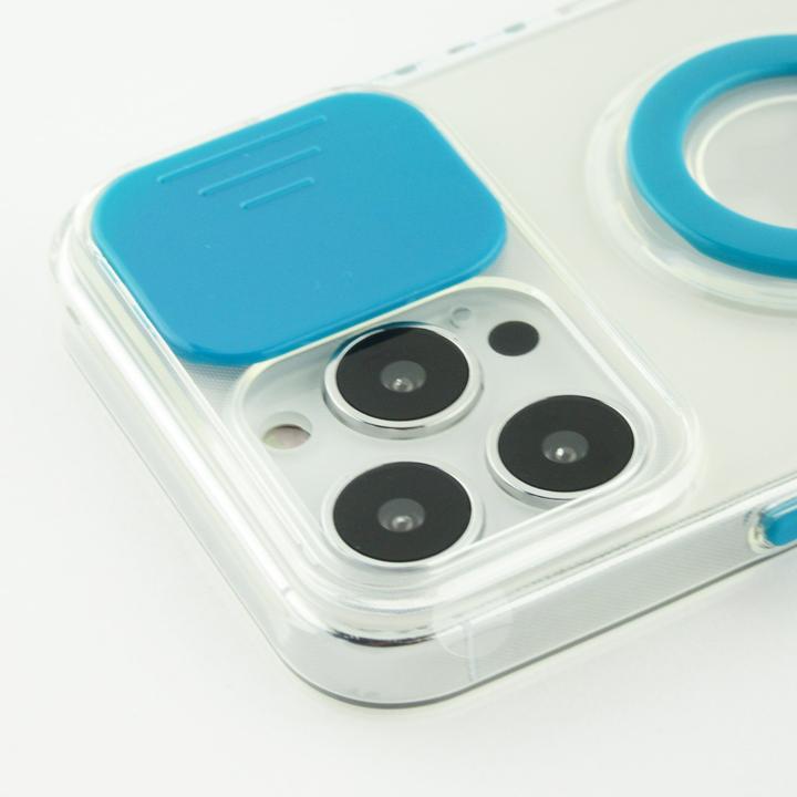 Produktbild PhoneLook Hülle mit Kamera-Slider und Ring blau (Apple iPhone 14 Pro Max)