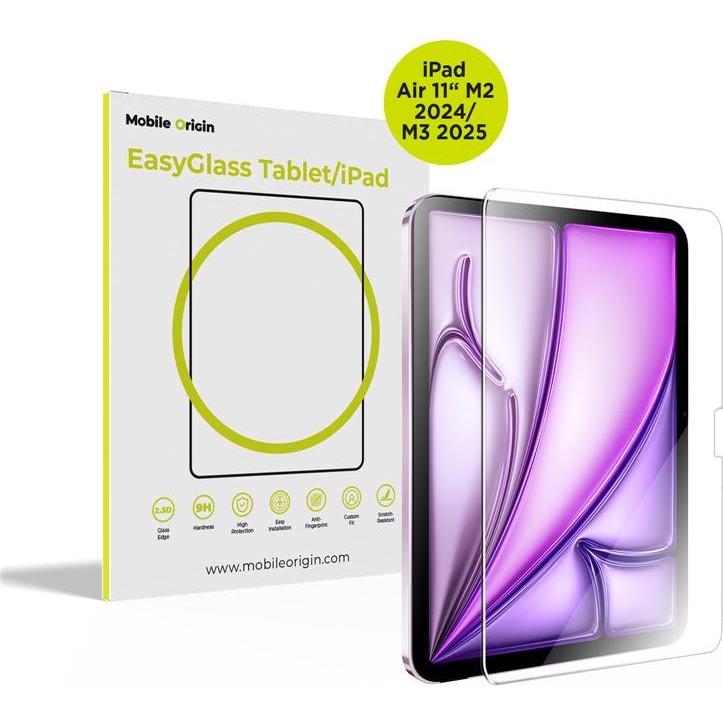 Mobile Origin EasyGlass iPad Air 11" M2 2024/M3 2025 (Apple iPad Air 11 2024, Apple iPad Air 11 2025, Apple iPad Air 11 2026), Pellicola tablet