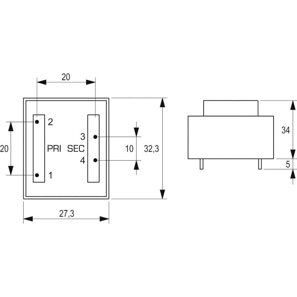 Thumbnail - Block Transformator PCB 2,8VA 1x24V, Transformator