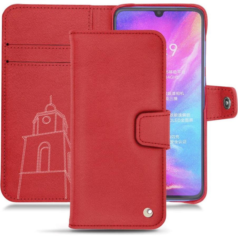 Noreve Lederschutzhülle Wallet (Xiaomi Mi 9), Smartphone Hülle, Rot