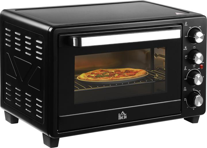 Homcom Minibackofen Metall, Edelstahl Schwarz