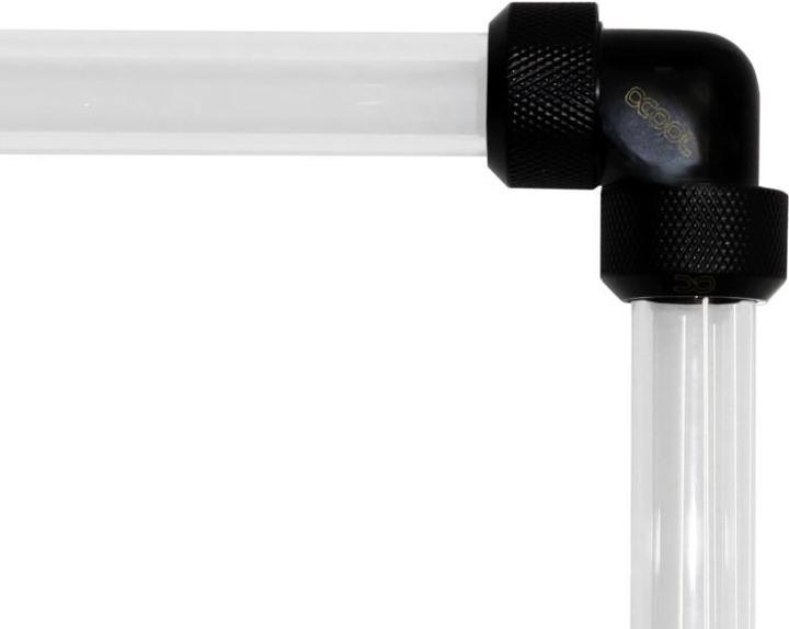 Actual product image Alphacool Icicle Adapter 90 degree 16mm OD to 16mm AD Hardtube