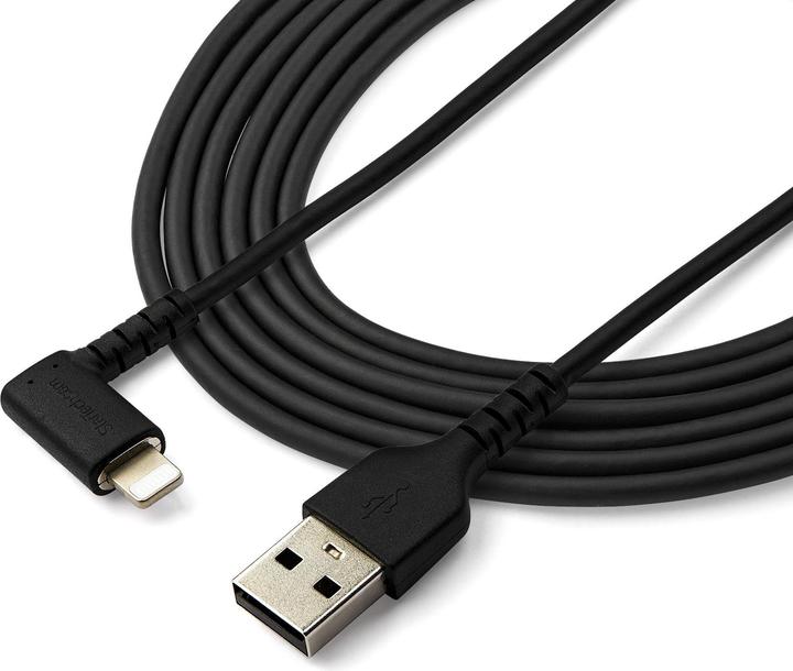 Actual product image StarTech .com RUSBLTMM2MBR 2.0m Angled Lightning to USB Cable (2 m, USB 2.0)