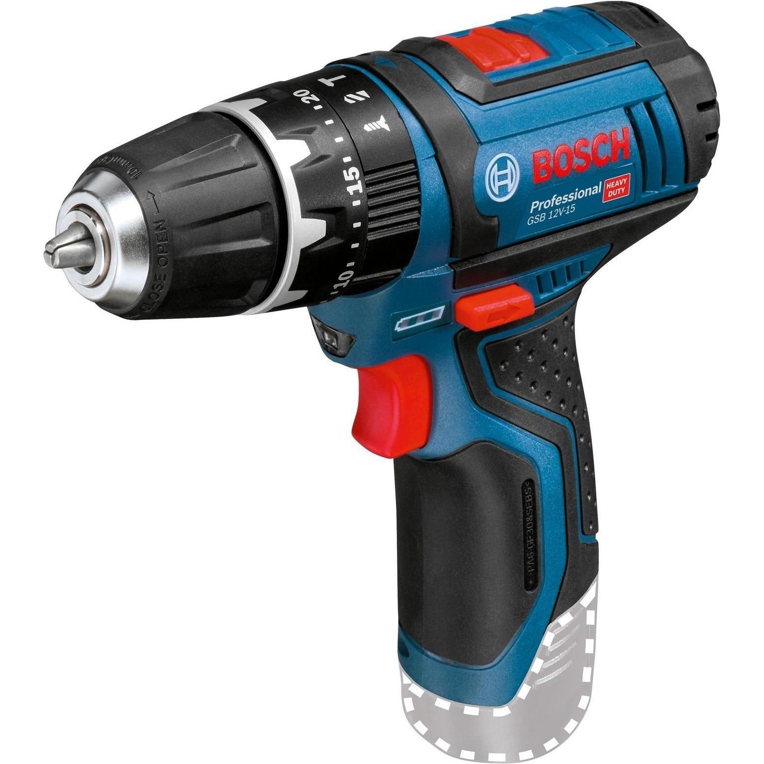 Bosch Professional, Trapano + Avvitatore A Batteria, Gsb 12V-15 Professionale