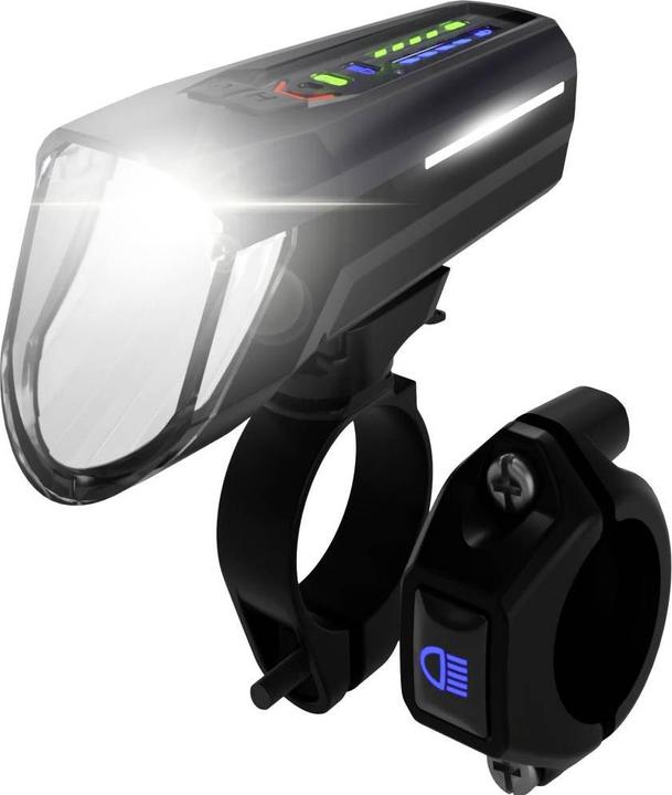 Produktbild Fischer Fahrrad-Scheinwerfer LED batteriebetrieben Schwarz (80 lm)
