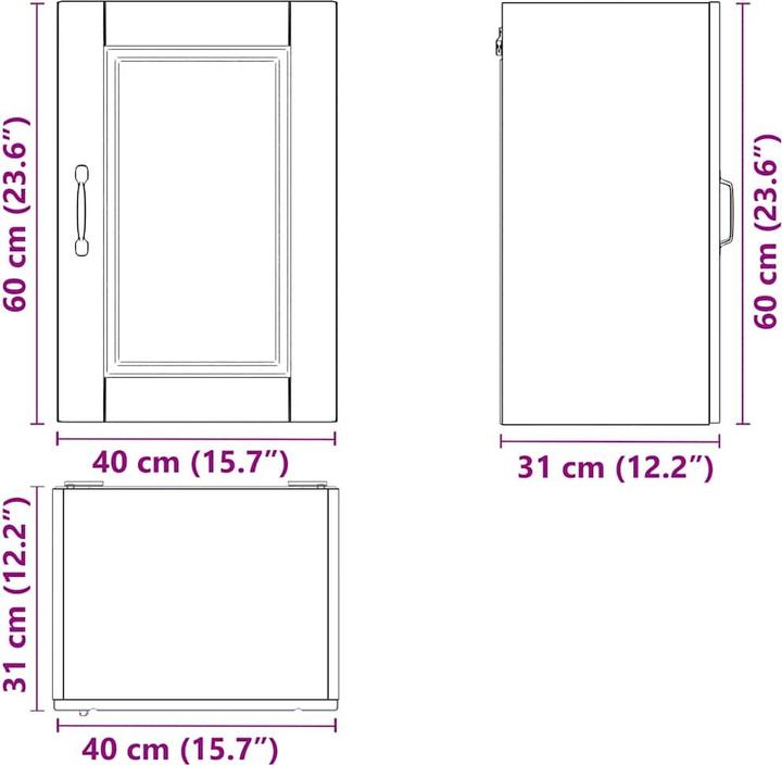 Produktbild vidaXL Küchen-Wandschrank (40 x 31 x 60 cm)