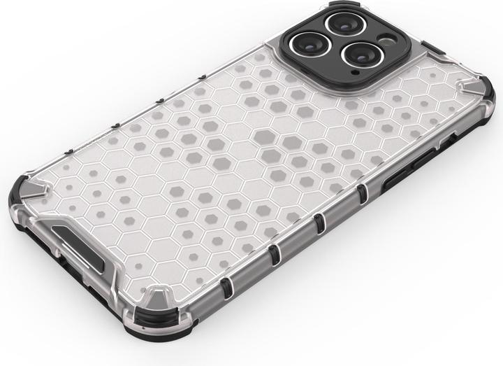 Actual product image Hurtel Honeycomb case for iPhone 14 Pro Max armored hybrid cover black (Apple iPhone 14 Pro Max)