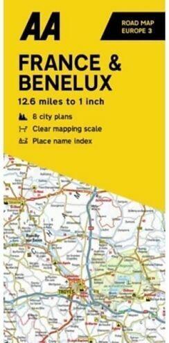 Actual product image AA Road Map France & Benelux