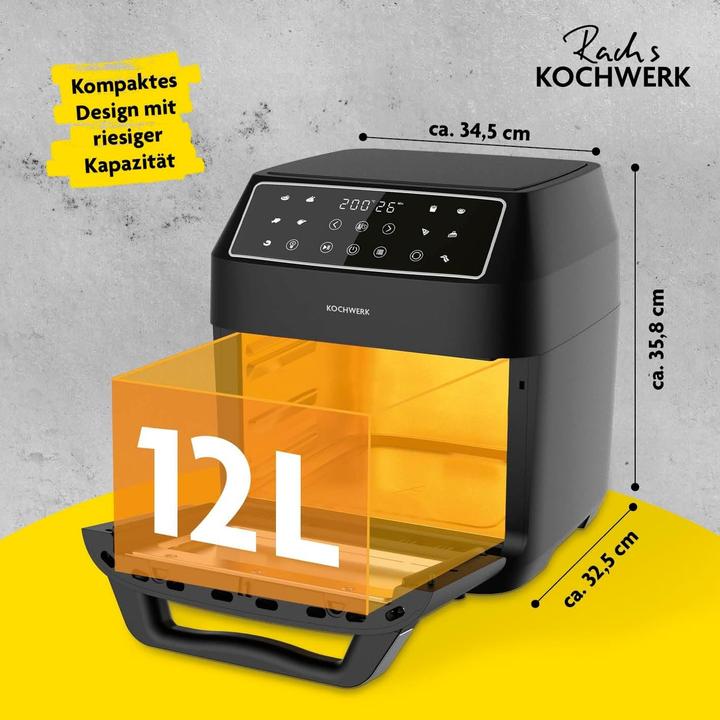 Produktbild Kochwerk Digitale Heteluchtfriteuse mit XXL-Accessoirepakket, Touchscreen und 10 Programmen