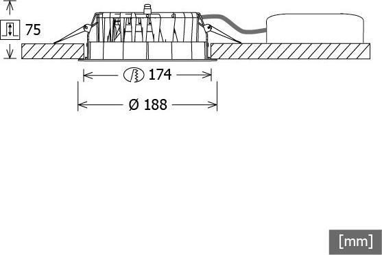 Actual product image LTS Flixx 300 Flat Round (2150 lm)