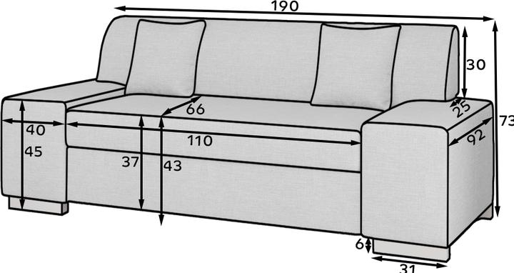 Actual product image ELTAP Porto 2 (2 person sofa, Sofa bed)