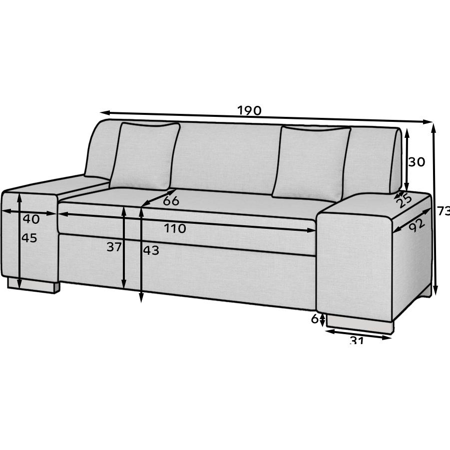 Thumbnail - ELTAP, Sofa, PORTO 2 (Bettsofa, 2-Sitzer)