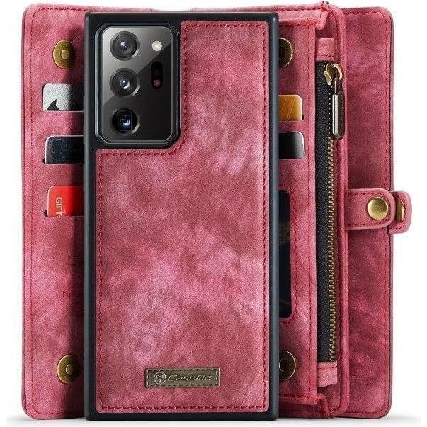 Thumbnail - Caseme Leder Portemonnaie mit Plastik Hülle (Samsung Galaxy Note 20 Ultra), Smartphone Hülle, Rot
