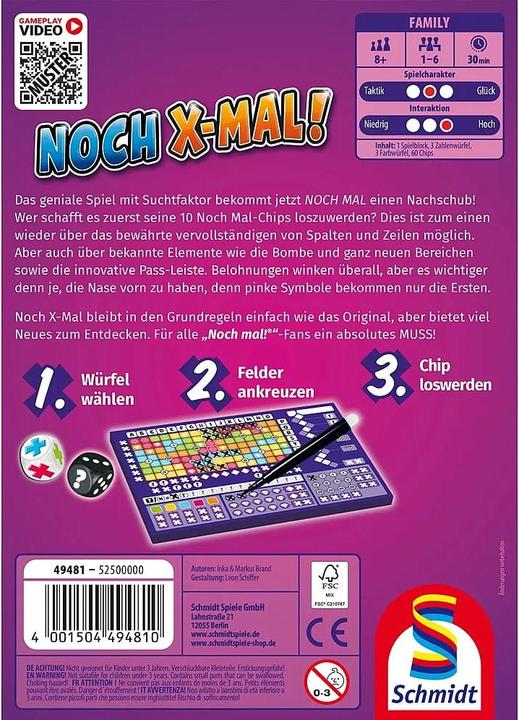 Produktbild Schmidt Spiele Noch X-Mal! (Deutsch, 1 - 6 Spieler)