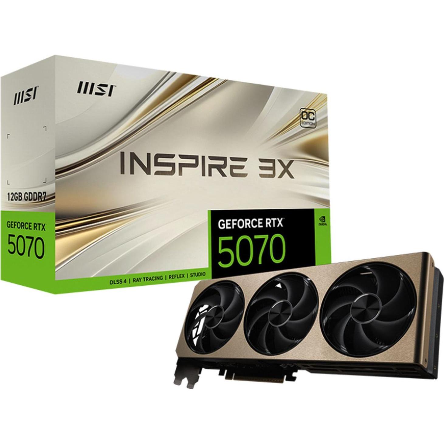 MSI GeForce RTX 5070 INSPIRE 3X OC (12 GB, GDDR7), Videokaart