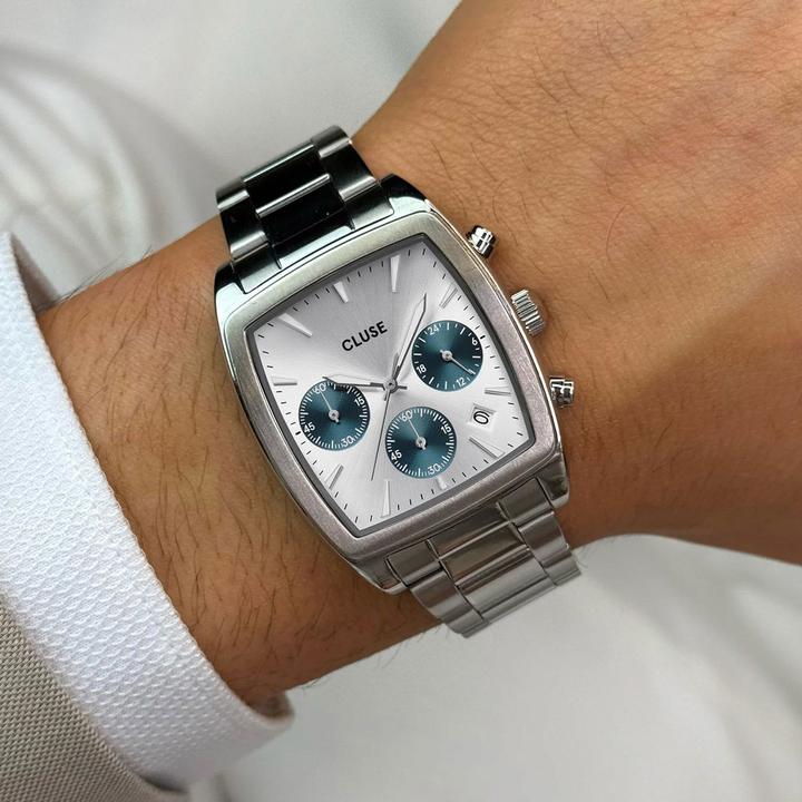 Actual product image Cluse Quartaut Chrono Silver (Chronograph, 35 mm)