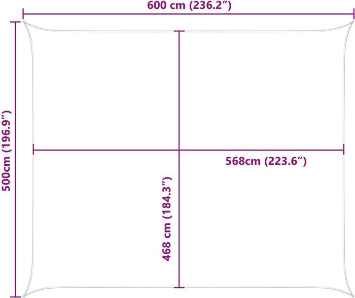 Actual product image vidaXL Outdoor Sonnenschutz Markise (600 x 500 cm)