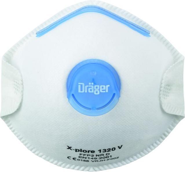 Actual product image L+D X-plore® FFP2 NR D fine dust mask with exhalation valve, model 1320V, pack of (FFP2, 10 x)